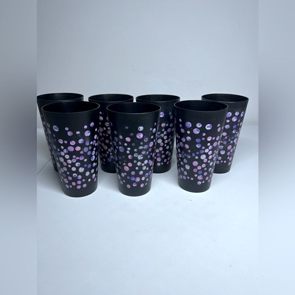 Set of 7 Fiesta Boho 32 oz Plastic Cups